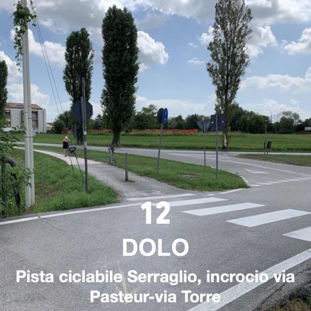 12 - DOLO pista ciclabile Serraglio, incrocio via Pasteur- via Torre